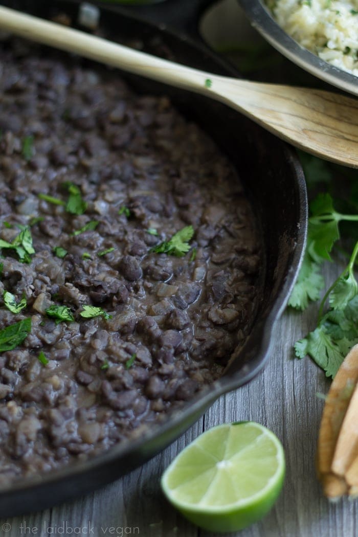 Refried Black Beans. So much better than canned and so easy!