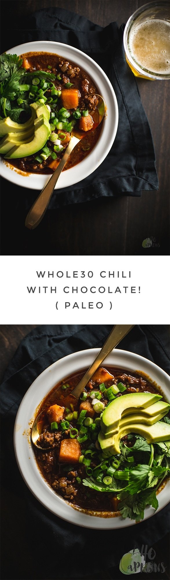 Whole30 Chili (with Chocolate!) - Paleo // 40 Aprons