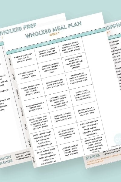 Whole30 Meal Plans and Shopping List - Whole30 Prep and Week 1