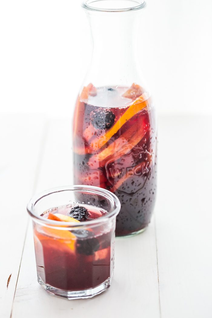 This paleo sangria is just like an authentic Spanish-style sangria but made with healthier ingredients. It's sweet, strong, and delicious, just like a paleo sangria should be! You'll love this paleo sangria because it's so easy to make ahead and only takes a few minutes to prepare, but it'll become an absolute favorite with your friends. But be warned: this paleo sangria can be strong!