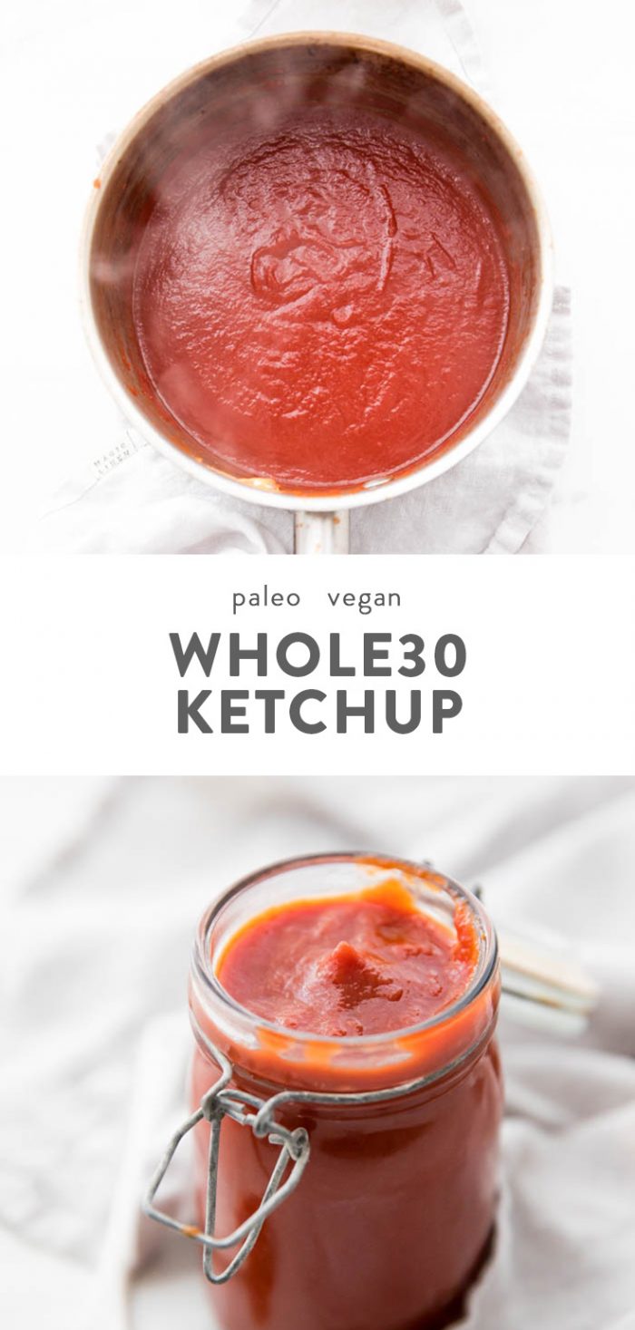 Jar of Whole30 ketchup recipe