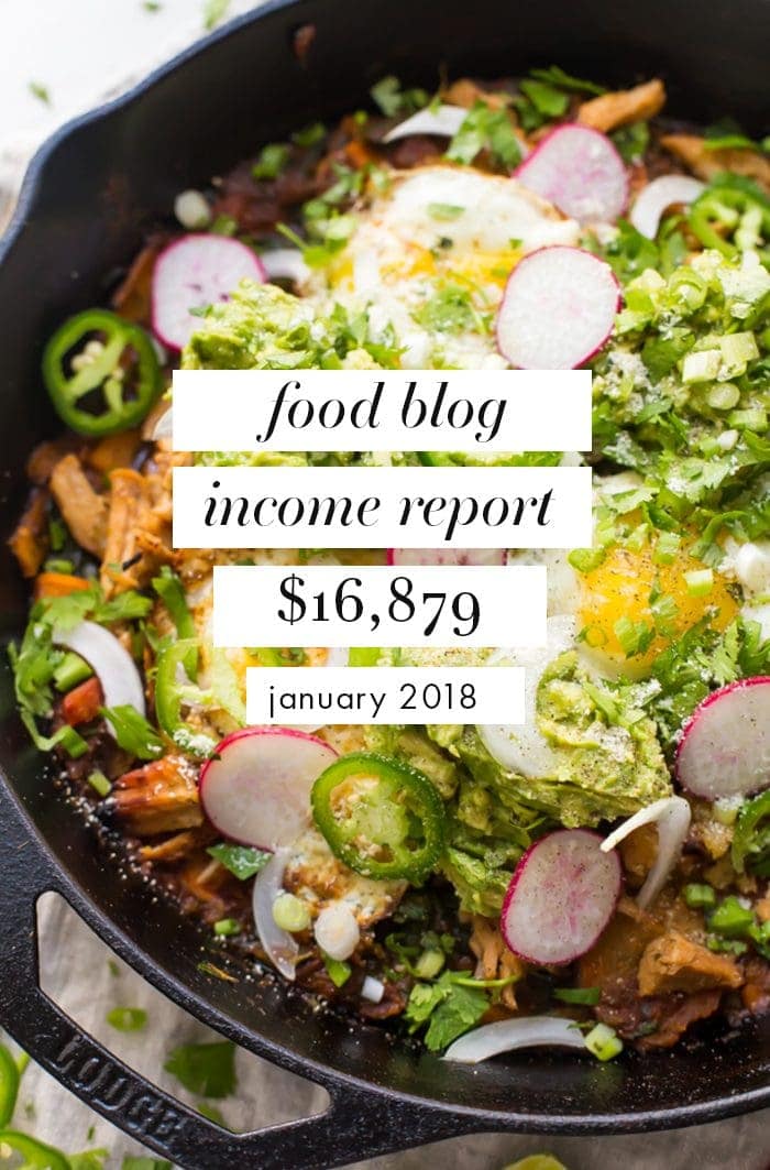 Food blog income report & traffic: January 2018