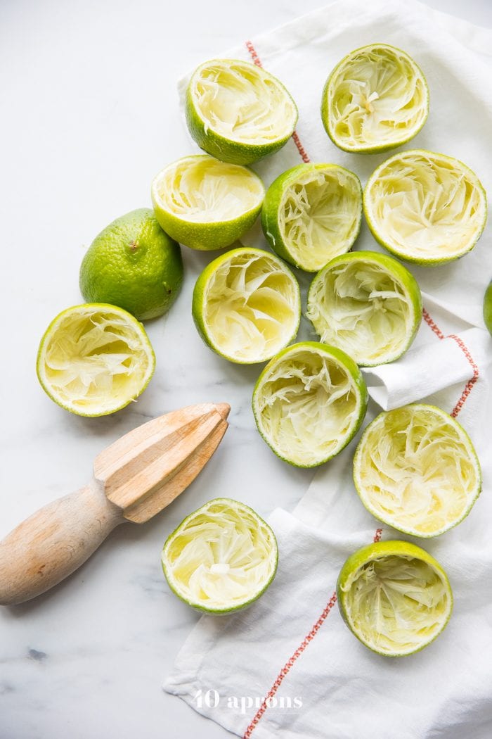 Limes for paleo vegan no bake margarita bars