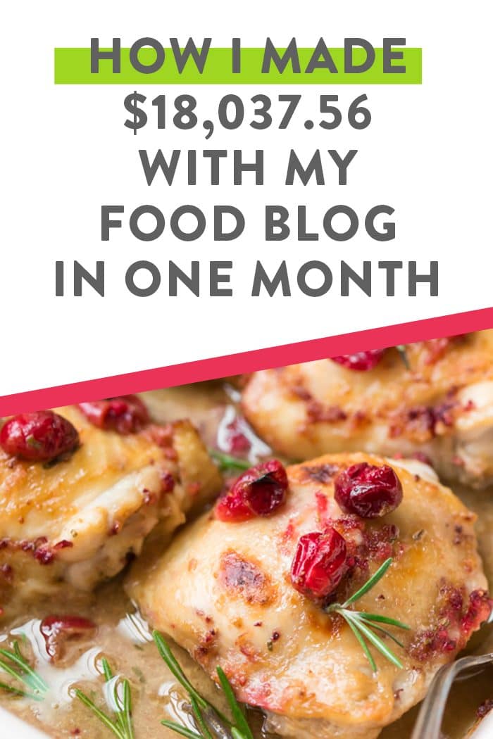 Food Blog Traffic and Income Report for November 2018 Pinterest image