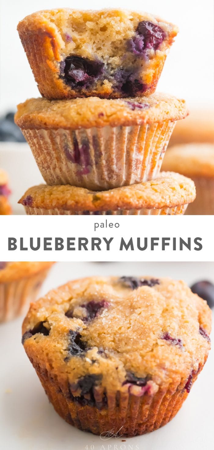 Paleo Blueberry Muffins Pinterest Image