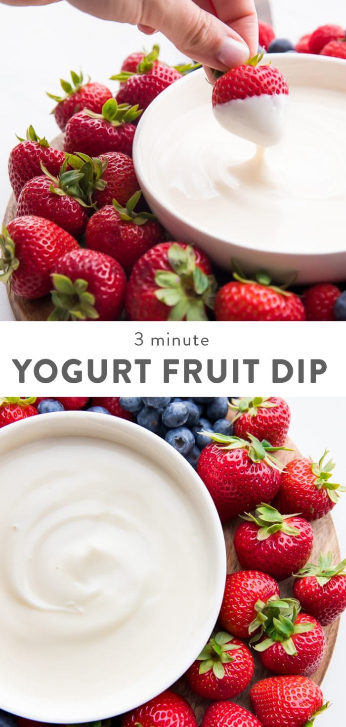 Easy Yogurt Fruit Dip Pinterest Graphic