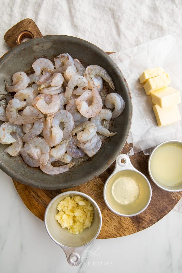 Lemon garlic shrimp ingredients