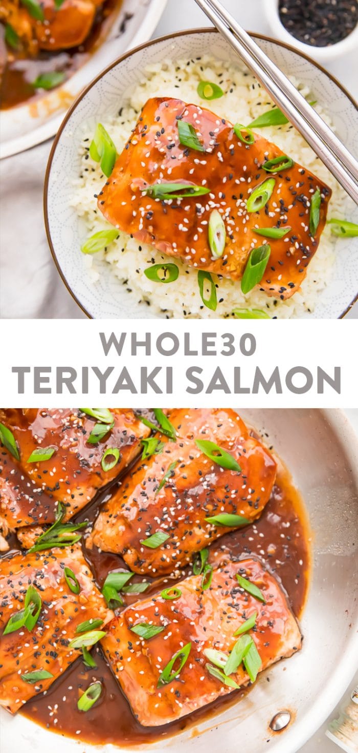 Whole30 Teriyaki Salmon Pinterest graphic