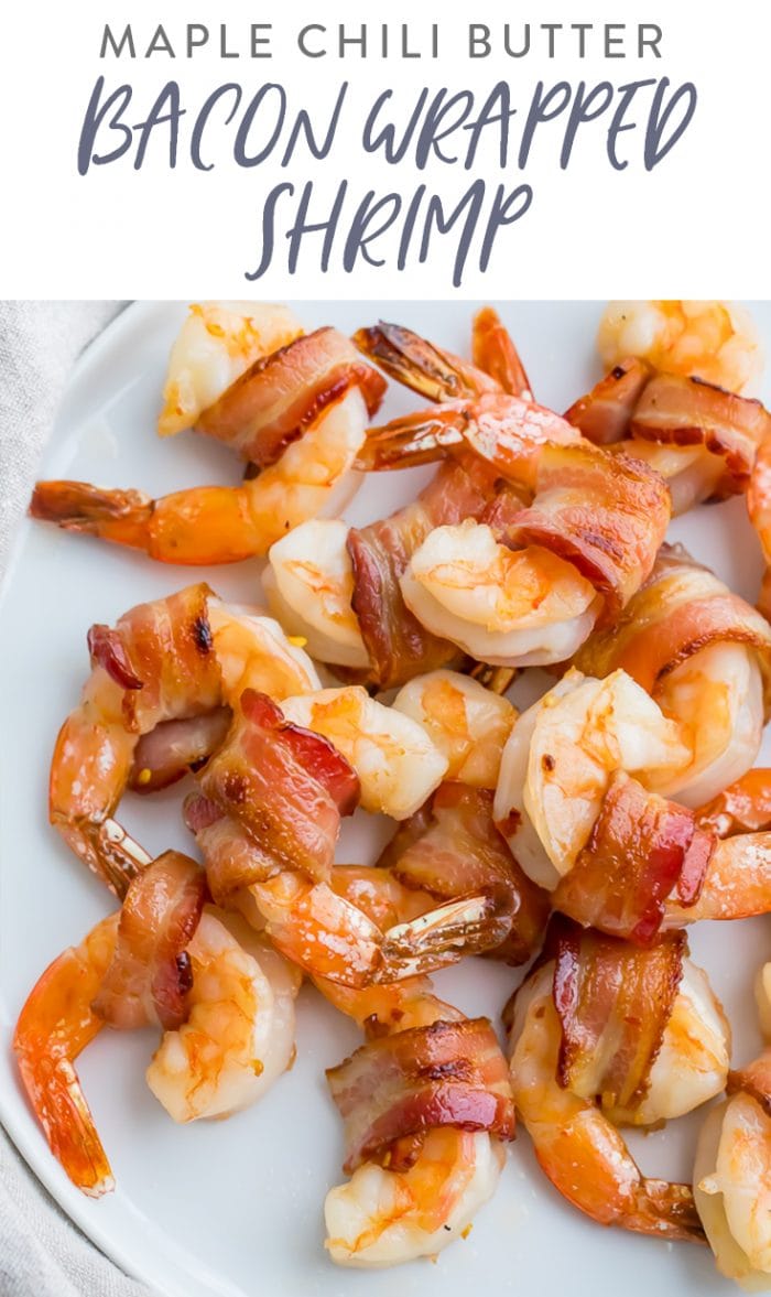 Bacon Wrapped Shrimp Pinterest graphic