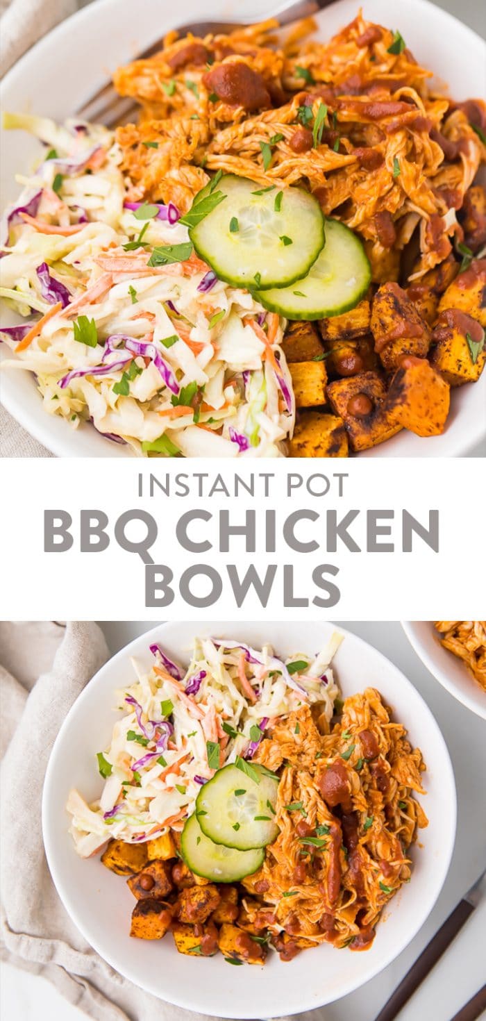 BBQ Chicken Bowls (Whole30, Paleo) Pinterest graphic
