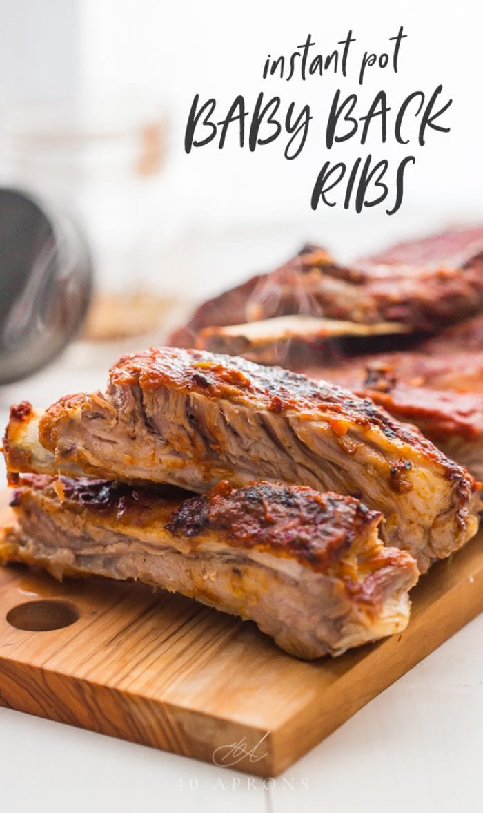 Instant Pot Baby Back Ribs (Whole30) Pinterest graphic