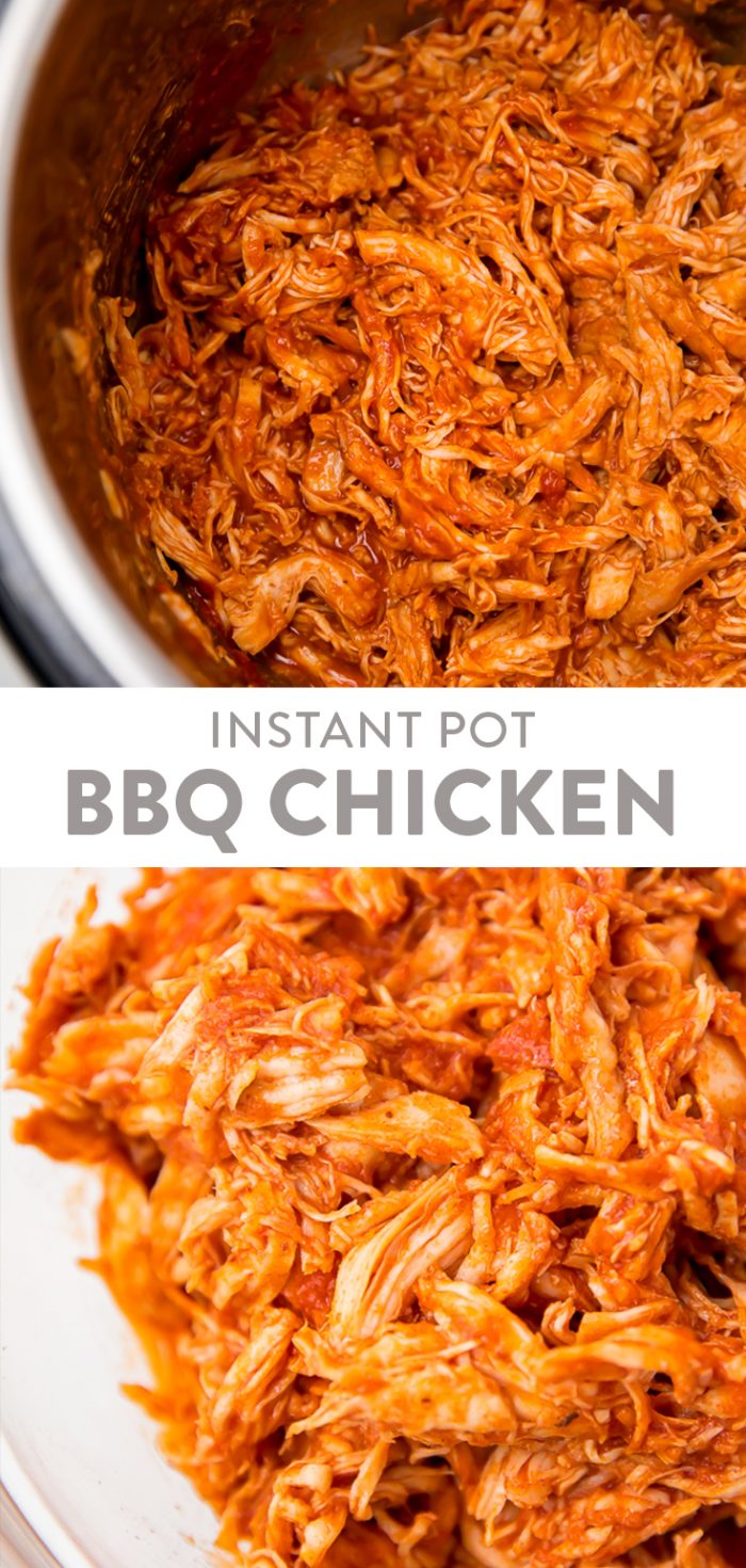 Instant Pot BBQ Chicken Pinterest graphic