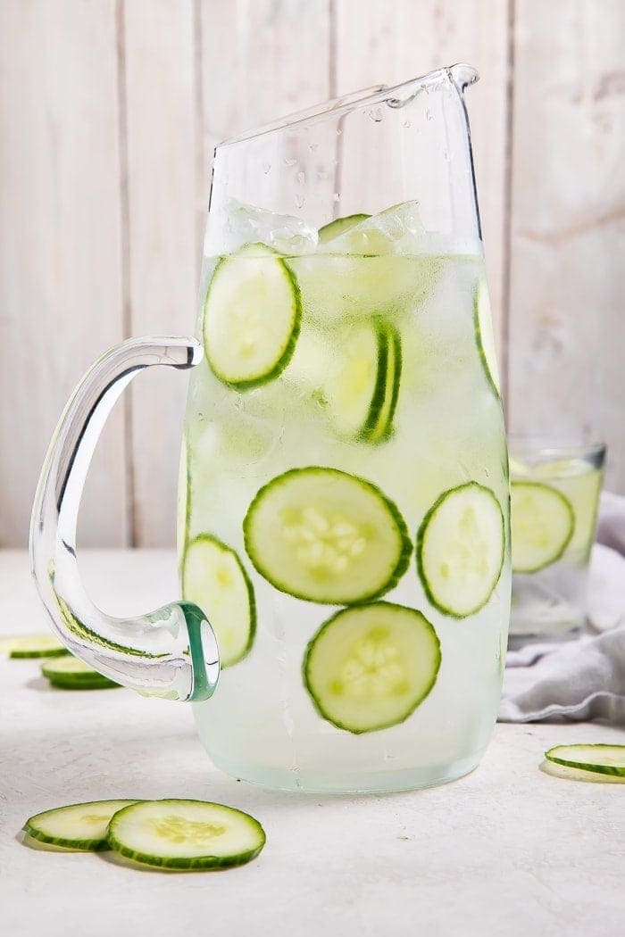 Pitcher with cucumber water