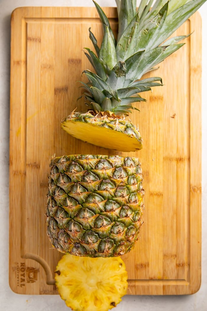Pineapple with top and bottom removed