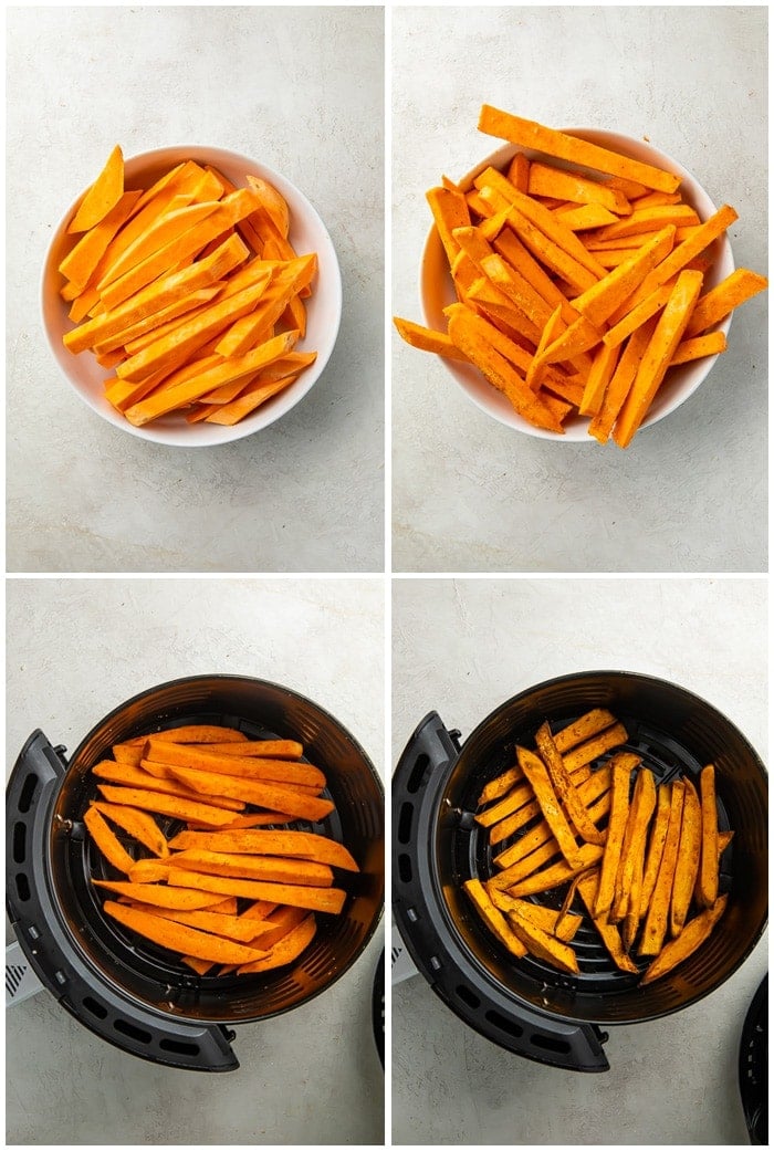 Instructions for air fryer sweet potato fries