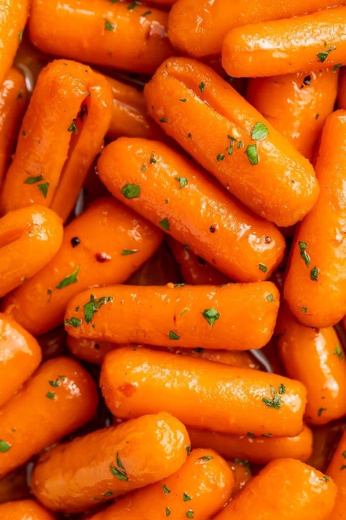 Close-up of candied carrots