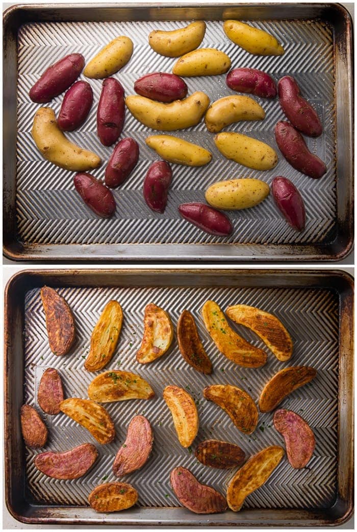 Instructions for roasted fingerling potatoes