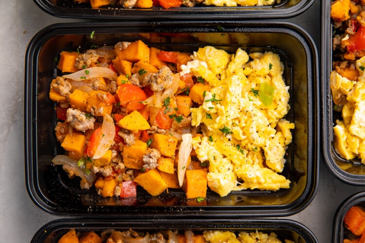 Whole30 breakfast in meal prep containers