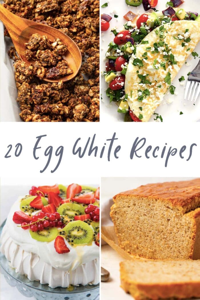 20 egg white recipes graphic