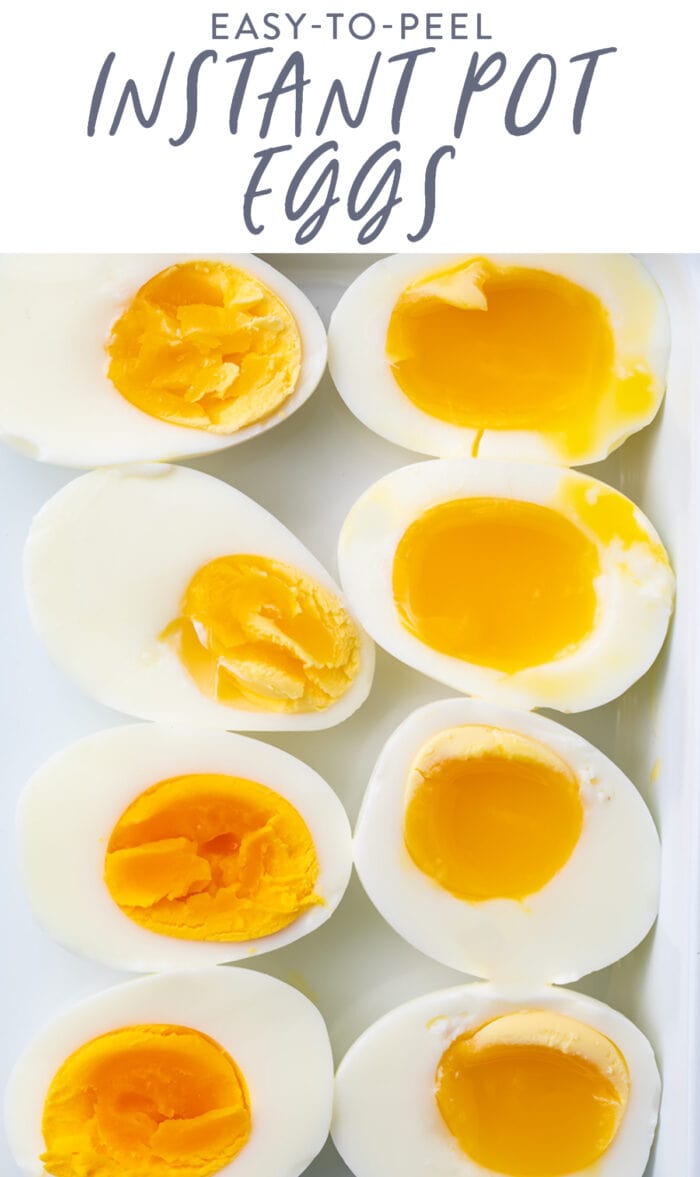 Pinterest graphic for Instant Pot eggs