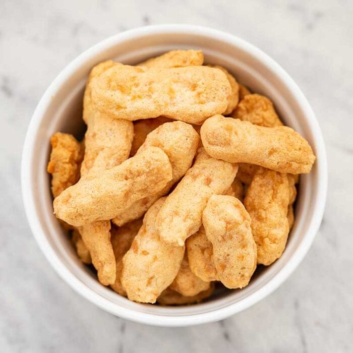 Keto Cheetos in a small bowl