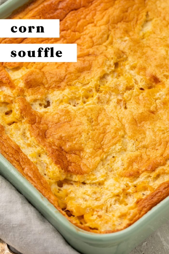 Pin graphic for corn souffle