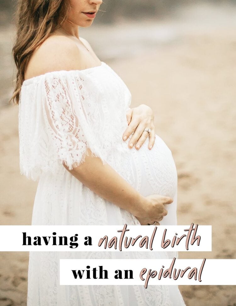 Natural epidural birth graphic
