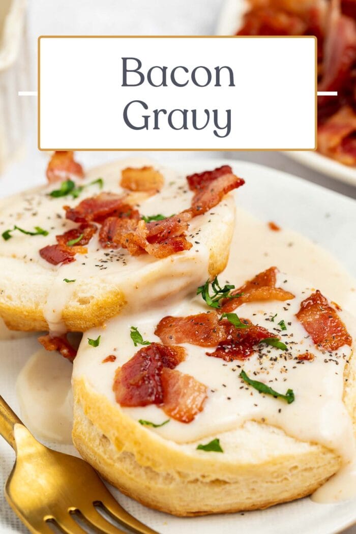 Pin graphic for bacon gravy